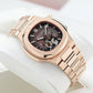 REEF TIGER RGA20S7 44mm Automatic Watches for Men -Multifunction 24-Hour Tourbillon Style Business Wrist Watch