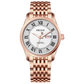OBLVLO GC-SIM White Dial 41mm Rose Gold Roman Numerals Day Date Automatic Watch