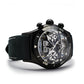 Reef Tiger Aurora Air Bubbles Black PVD Luxury Unique Skeleton Watches for Men