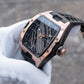 Rose Gold OBLVLO ZM-CR Series Aircraft Carrier Tonneau 46MM Automatic Skeleton Watch