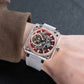 OBLVLO High Quality Full Sapphire Red Skeleton Tourbillon Mechanical Watch - BR-TB-IRWR