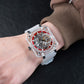 OBLVLO High Quality Full Sapphire Red Skeleton Tourbillon Mechanical Watch - BR-TB-IRWR