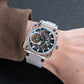 OBLVLO Full Sapphire Case Blue Tourbillon Skeleton Watch For Men - BR-TB-ILWR