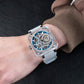 OBLVLO Full Sapphire Case Blue Tourbillon Skeleton Watch For Men - BR-TB-ILWR