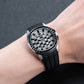 OBLVLO FM-DSL - Men's 40mm Square Luxury Black Baguette Stone Zircon/Moissanite Automatic Mechanical Watch