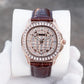 Luxury 40mm Square Rose Gold & Baguette Stone Zircon/Moissanite Watch Bezel Automatic Watches For Men - OBLVLO FM-DSL