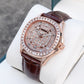 Luxury 40mm Square Rose Gold & Baguette Stone Zircon/Moissanite Watch Bezel Automatic Watches For Men - OBLVLO FM-DSL