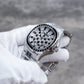 OBLVLO FM-DSL-AD Mens Iced Out Watch Luxury Black Crystal Baguette Bezel Automatic Mechanical Wristwatch Silver Stainless Steel Diamond Watch