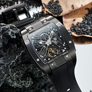 Best Luxury Black PVD Skeleton Automatic Watches - Oblvlo EM-ST BSBB