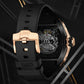 Top Quality Bonest Gatti BG5502-A4 Men's Luxury Automatic Skeleton Rose Gold Watch