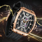 Top Luxury Bonest Gatti BG5601-A1 Mens Sport Automatic Skeleton Rose Gold Watches