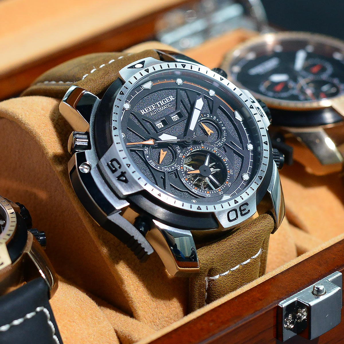 Best Reef Tiger Aurora Transformers Luxury Military Automatic Watches