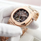 REEF TIGER RGA20S7 44mm Automatic Watches for Men -Multifunction 24-Hour Tourbillon Style Business Wrist Watch