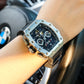 REEF TIGER Aurora RGA3009 Multifunctional Date Luminous Waterproof Flywheel Tonneau Automatic Mechanical Watch for Men