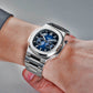 Luxury Men's 44mm Square Crystal Bezel Automatic Watch | Reef Tiger RGA2019 24-Hour Multi-Dial Business Wrist Watches