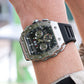 REEF TIGER Aurora RGA3009 Multifunctional Date Luminous Waterproof Flywheel Tonneau Automatic Mechanical Watch for Men