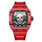 Bonest Gatti BG9908-A4 Best Mens Automatic Skeleton White Luminescent Carbon Fiber Watch for Sale