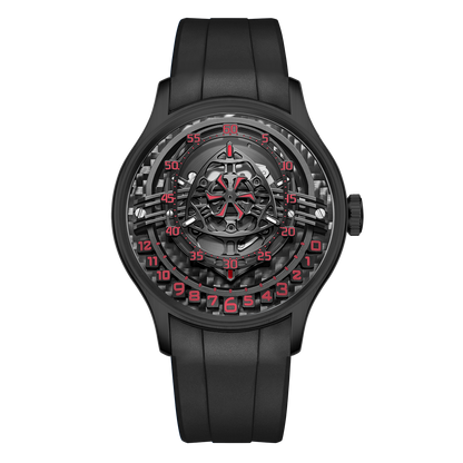 Affordable Luxury All Black OBLVLO BLM ROTOR Unique Rotary Engine Automatic Watches