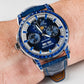 Affordable Luxury Blue Zirconia Bezel & Dial Men Moon Phase Dress Watch - Reef Tiger RGA1988