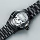 Luxury Reef Tiger Aurora Skull Black PVD Automatic Mens Watch