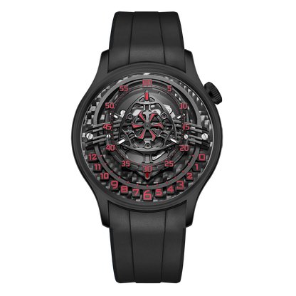 Affordable Luxury All Black OBLVLO BLM ROTOR Unique Rotary Engine Automatic Watches