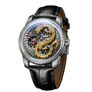 OBLVLO JM Series Gold Dragon Automatic Skeleton Watches | High Quality Luxury Watches