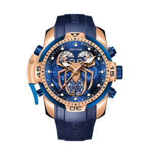 Luxury Reef Tiger Aurora Spider Rose Gold Automatic Chronograph Military Watches for Men