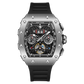 REEF TIGER Aurora RGA3009 Multifunctional Date Luminous Waterproof Flywheel Tonneau Automatic Mechanical Watch for Men