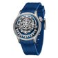 Cool OBLVLO BLM ROTOR Blue Dial Watch - Unique Rotary Engine Automatic Watches for Men