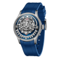 Cool OBLVLO BLM ROTOR Blue Dial Watch - Unique Rotary Engine Automatic Watches for Men