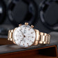Affordable Luxury Men Pilot Chronograph Style Rose Gold Watches - Oblvlo Design IM-MU PWW