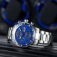 Luxury Vintage Blue Dial Oblvlo Design Men's Chronograph Style Pilot Watch - IM-MU YGB