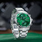 Luxury Vintage Green Dial - Oblvlo Design IM-MU YGB Chronograph Style Pilot Watch For Men