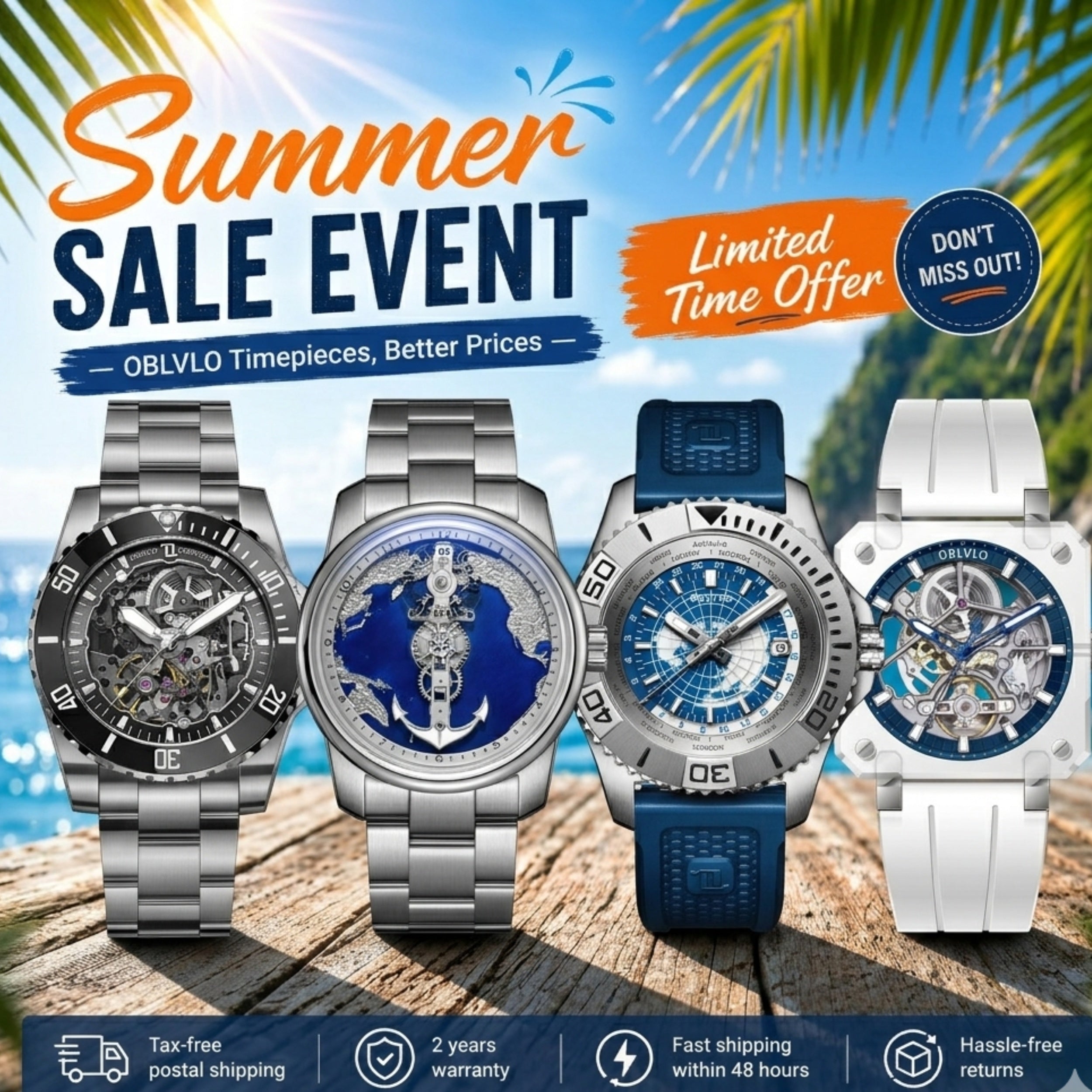 Buy Best Luxury Watches For Men's | Oblvlo Cool Fashion Unique Watches