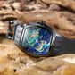 Cool Unique Green China Dragon Skeleton Mens Watches from Reef Tiger Aurora Series
