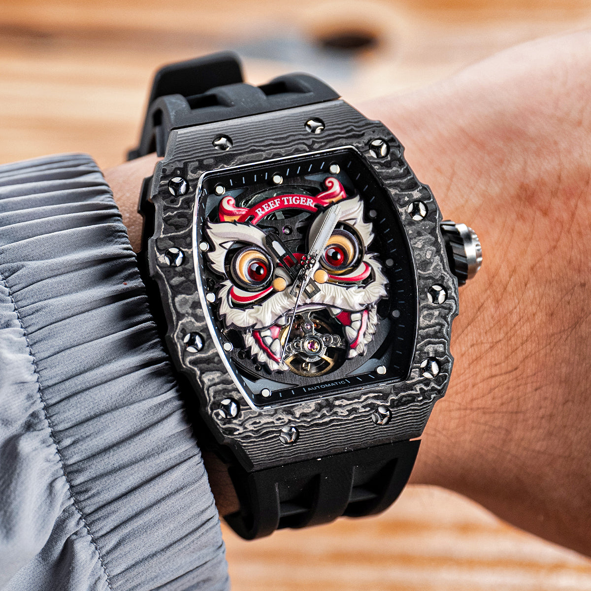Cool Reef Tiger RGA3009 Chinese Lion Dance Unique Black
