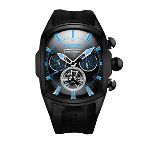 Best Affordable Reef Tiger Aurora Tank II Black PVD Mens Automatic Sport Watches