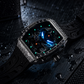OBLVLO ZM-PH Luxus Silber Tonneau Automatikuhr - 3D Skelett Drachen- & Phönix-Motiv Design Mechanische Uhr