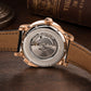 Rose Gold OBLVLO CSM-CA Men's Casino Roulette Wheel Watch - Mechanical Automatic Luxury Gambling Wristwatch