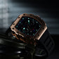 REEF TIGER RGA3009 Rose Gold Men Multifunctional Skeleton Automatic Tonneau Luminous Waterproof Watch