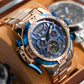 Luxury Reef Tiger Aurora Transformers Rose Gold Military Automatic Wrist Watches For Men