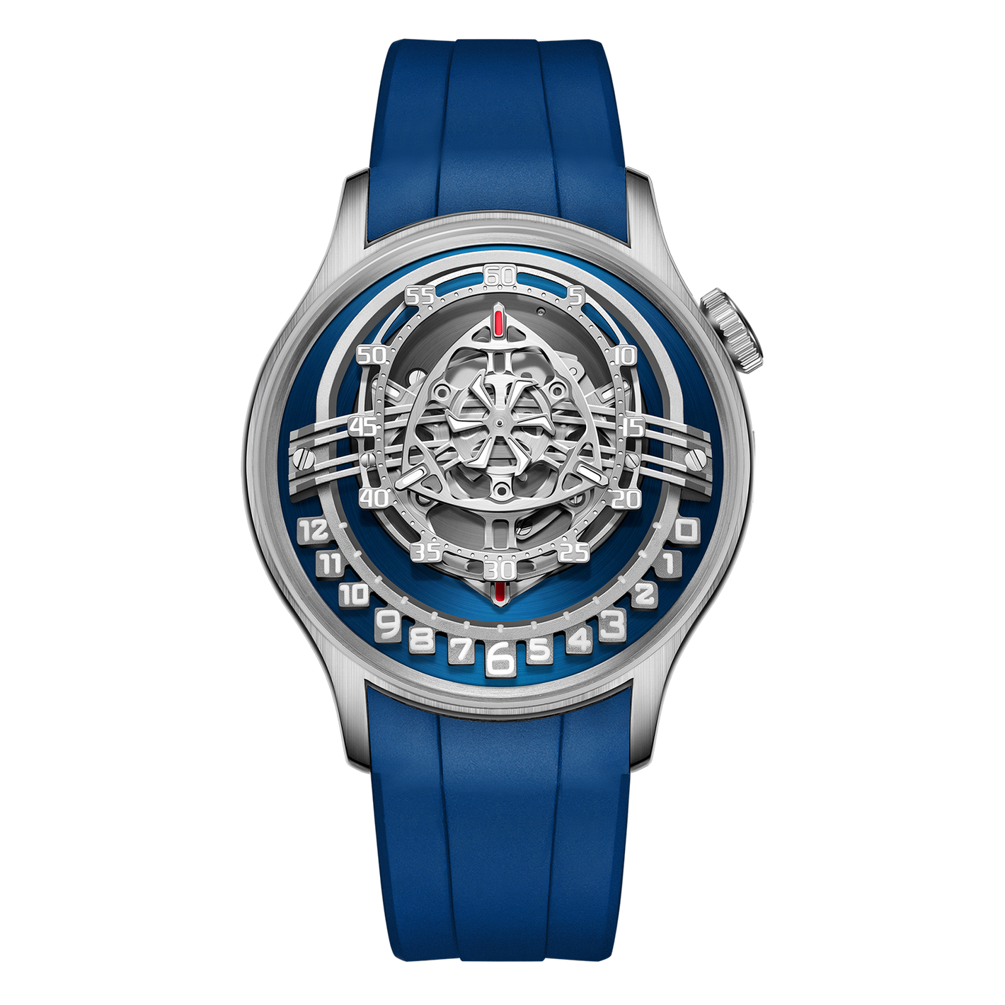 Cool OBLVLO BLM ROTOR Blue Dial Watch - Unique Rotary Engine Automatic Watches for Men