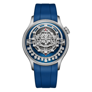 Cool OBLVLO BLM ROTOR Blue Dial Watch - Unique Rotary Engine Automatic Watches for Men