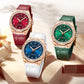 Top Luxury Womens Gold Diamond Mechanical Leather Watch for Sale - Bonest Gatti BG8902-L5