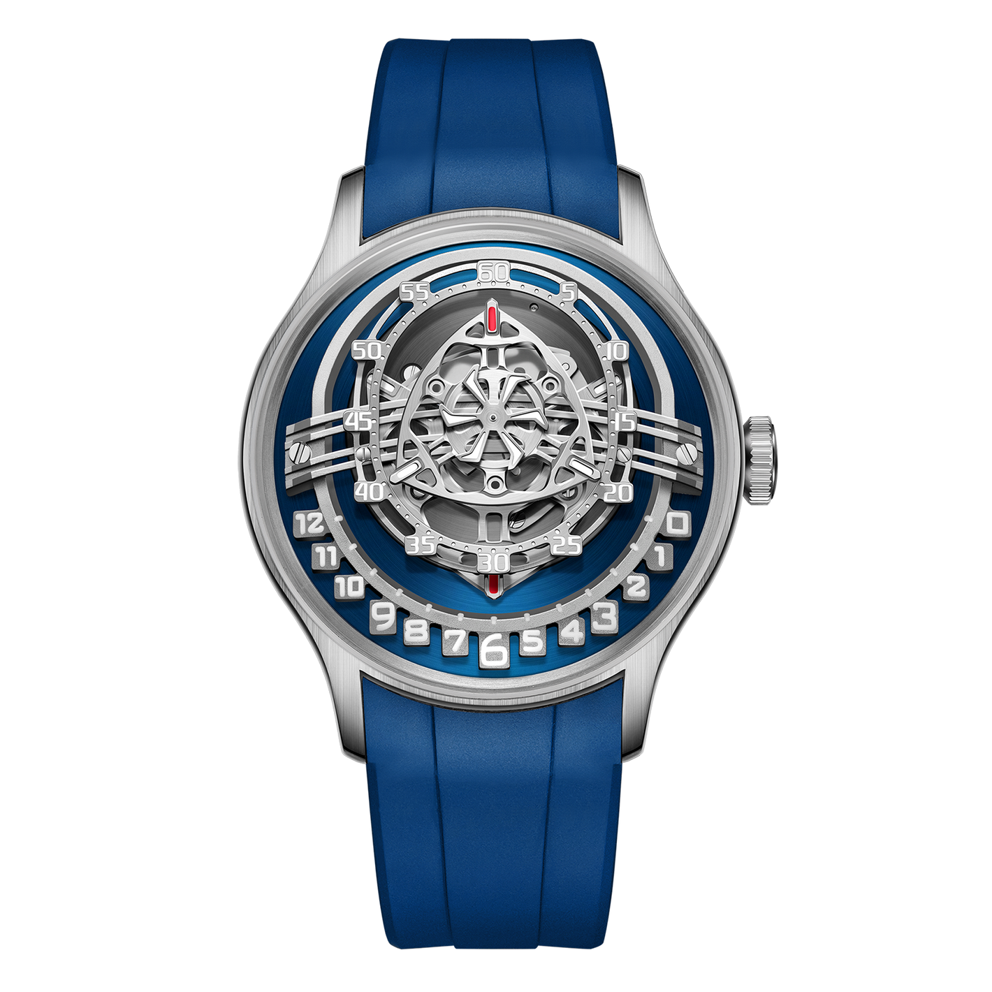 Cool OBLVLO BLM ROTOR Blue Dial Watch - Unique Rotary Engine Automatic Watches for Men