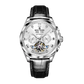 Classic Men's Dress White Day Date Automatic Tourbillon Style Dial Watch - Reef Tiger RGA8235