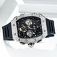 REEF TIGER Aurora RGA3009 Multifunctional Date Luminous Waterproof Flywheel Tonneau Automatic Mechanical Watch for Men