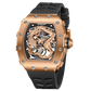 OBLVLO Unique Rose Gold Chinese Dragon Skeleton Watches for Men & women