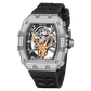 OBLVLO XM FIG Series Cool Diamond & Rock and Roll Skeleton Hand Automatic Watch