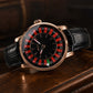 Rose Gold OBLVLO CSM-CA Men's Casino Roulette Wheel Watch - Mechanical Automatic Luxury Gambling Wristwatch
